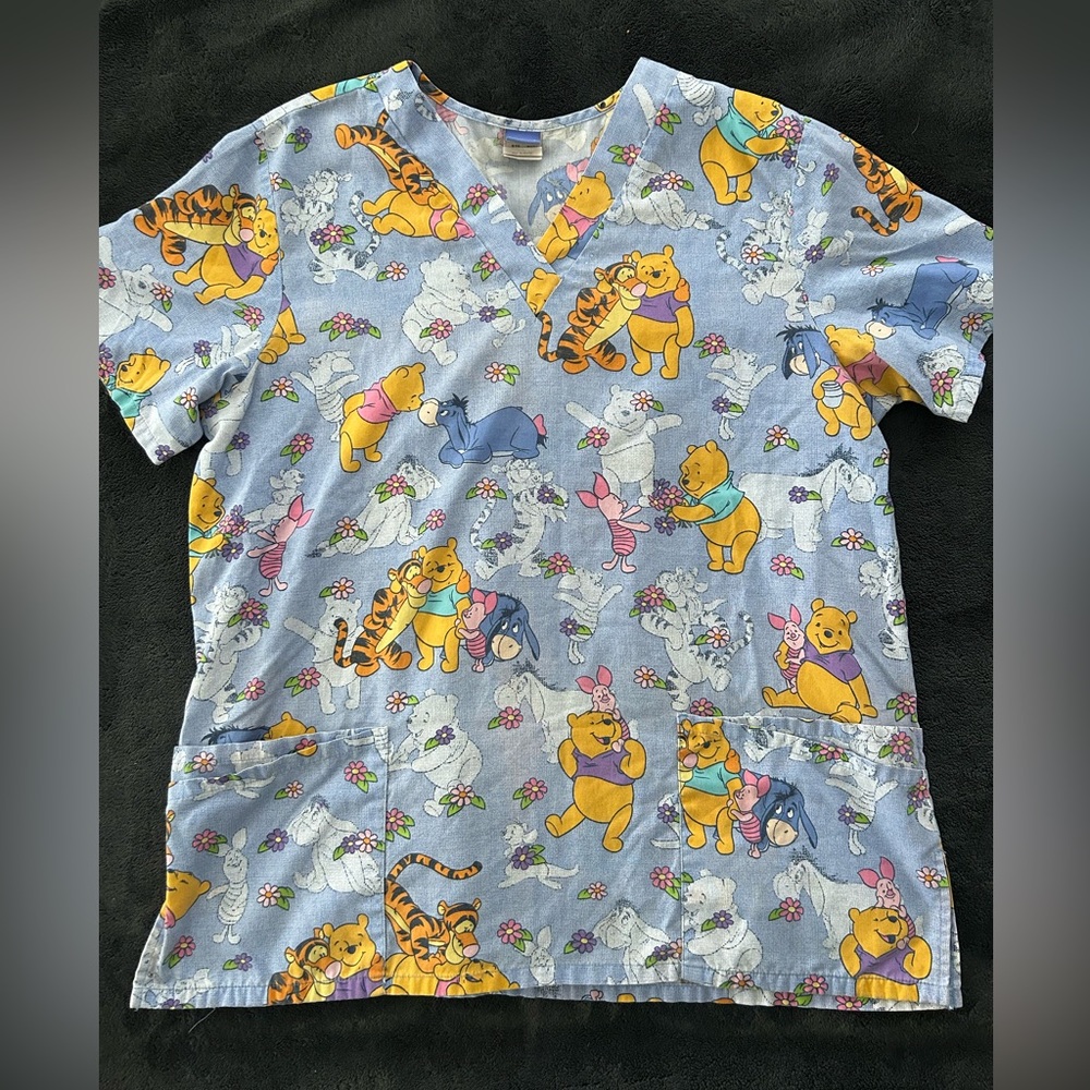 Disney Winnie the Pooh scrubs top